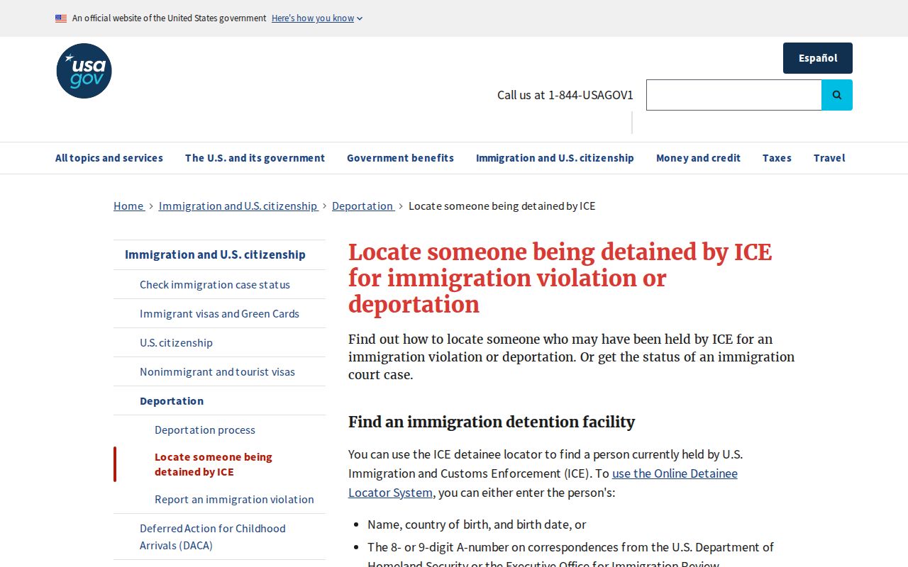 Bullock County ICE release ODLS detainee lookup instructions