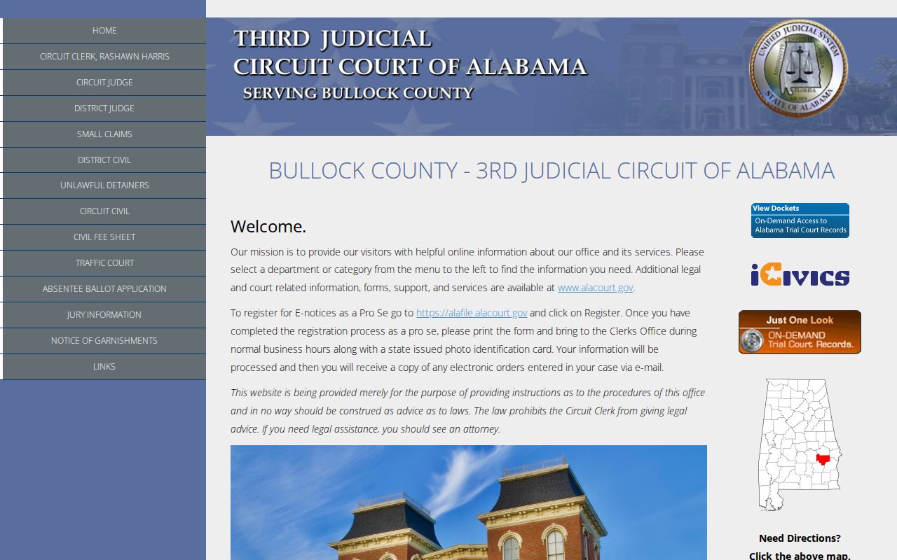 Bullock County released inmates court record release confirmation